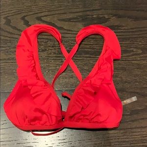 Ruffled bikini top